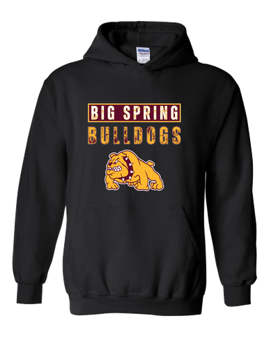 Big Spring Bulldogs Mascot #9 Men's Hoodie