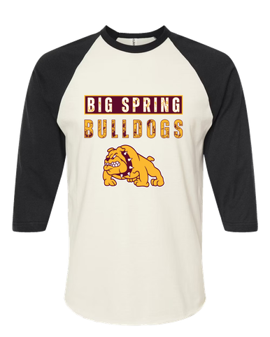 Big Spring Bulldogs Mascot #9 Women's Baseball T-Shirt