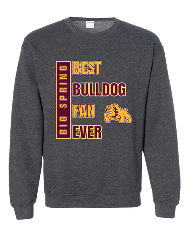Big Spring Bulldogs Best Bulldog Fan Men's Sweatshirt