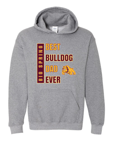 Big Spring Bulldogs Best Bulldog Dad Men's Hoodie