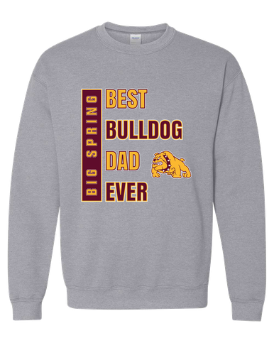 Big Spring Bulldogs Best Bulldog Dad Men's Sweatshirt
