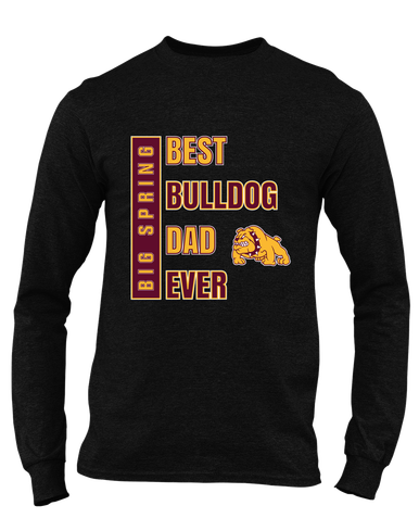 Big Spring Bulldogs Best Bulldog Dad Men's Premium LS T-Shirt
