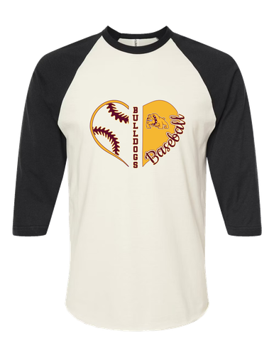Big Spring Bulldogs Heart Baseball Women's Baseball T-Shirt