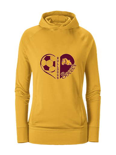 Big Spring Bulldogs Heart Soccer Women's Hoodie