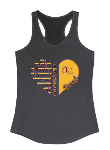 Big Spring Bulldogs Heart Band Women's Tank Top