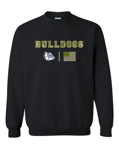 Sierra Linda Bulldogs Camo Flag Men's Sweatshirt