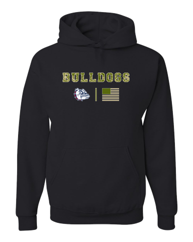 Sierra Linda Bulldogs Camo Flag Men's Premium Hoodie