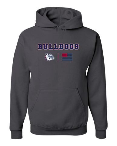 Sierra Linda Bulldogs Team Colors Flag Men's Premium Hoodie