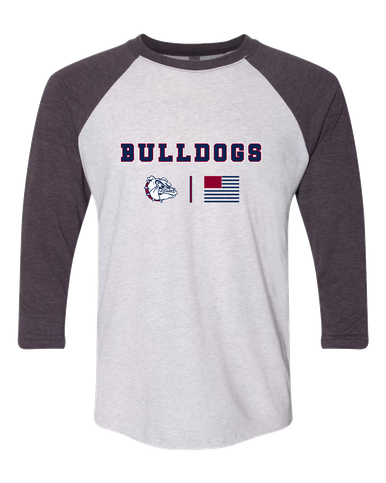 Sierra Linda Bulldogs Team Colors Flag Men's Baseball T-Shirt
