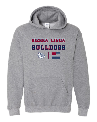 Sierra Linda Bulldogs Spirit Flag Men's Hoodie