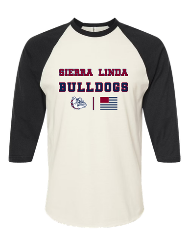 Sierra Linda Bulldogs Spirit Flag Women's Baseball T-Shirt