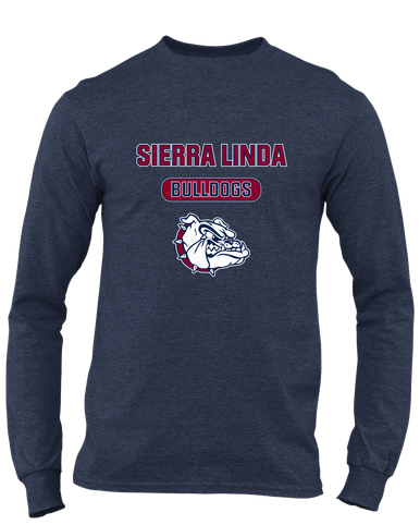 Sierra Linda Bulldogs Mascot #3 Men's LS T-Shirt