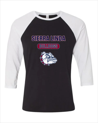 Sierra Linda Bulldogs Mascot #3 Women's Baseball T-Shirt