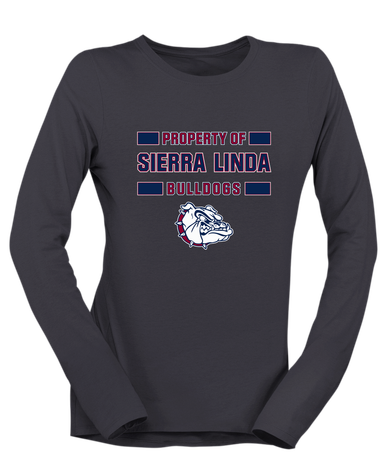 Sierra Linda Bulldogs Property Of Women's LS T-Shirt