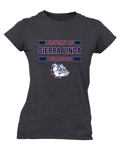 Sierra Linda Bulldogs Property Of Women's SS T-Shirt
