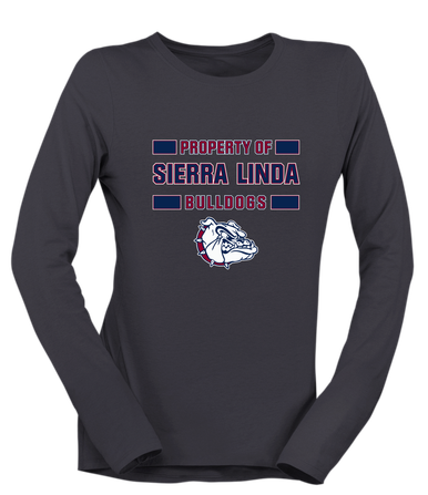Sierra Linda Bulldogs Property Of Women's Premium LS T-Shirt