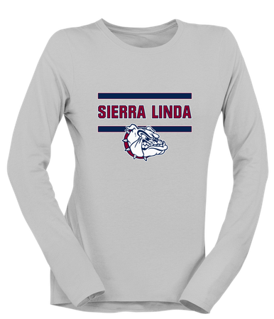 Sierra Linda Bulldogs Mascot #4 Women's LS T-Shirt