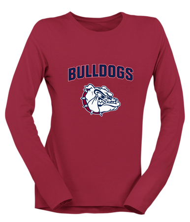 Sierra Linda Bulldogs Mascot #6 Women's Premium LS T-Shirt