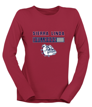 Sierra Linda Bulldogs Mascot #7 Women's Premium LS T-Shirt