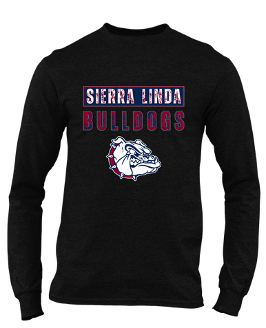Sierra Linda Bulldogs Mascot #9 Men's LS T-Shirt
