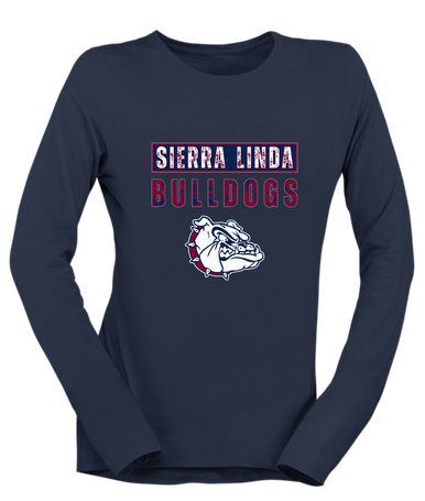 Sierra Linda Bulldogs Mascot #9 Women's Premium LS T-Shirt