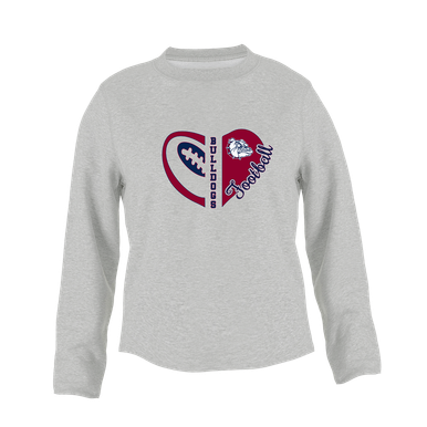 Sierra Linda Bulldogs Heart Football Women's Sweatshirt