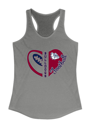 Sierra Linda Bulldogs Heart Football Women's Tank Top