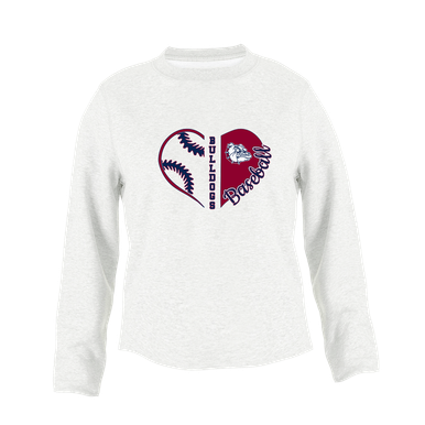 Sierra Linda Bulldogs Heart Baseball Women's Sweatshirt