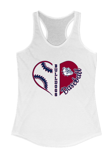 Sierra Linda Bulldogs Heart Baseball Women's Tank Top