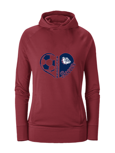 Sierra Linda Bulldogs Heart Soccer Women's Hoodie