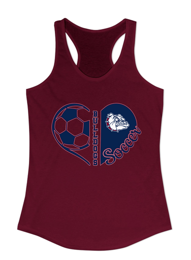 Sierra Linda Bulldogs Heart Soccer Women's Tank Top