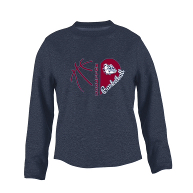 Sierra Linda Bulldogs Heart Basketball Women's Sweatshirt