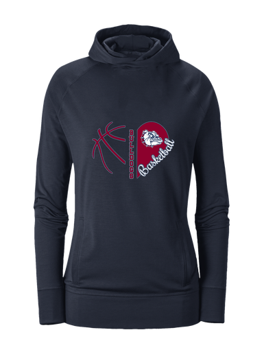 Sierra Linda Bulldogs Heart Basketball Women's Hoodie