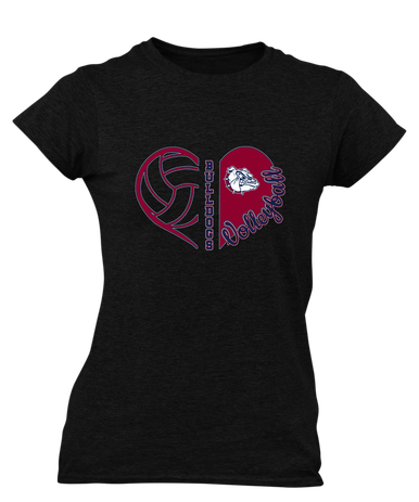 Sierra Linda Bulldogs Heart Volleyball Women's SS T-Shirt