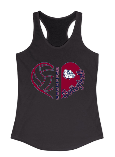 Sierra Linda Bulldogs Heart Volleyball Women's Tank Top