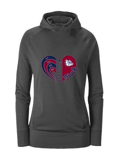 Sierra Linda Bulldogs Heart Track Women's Hoodie