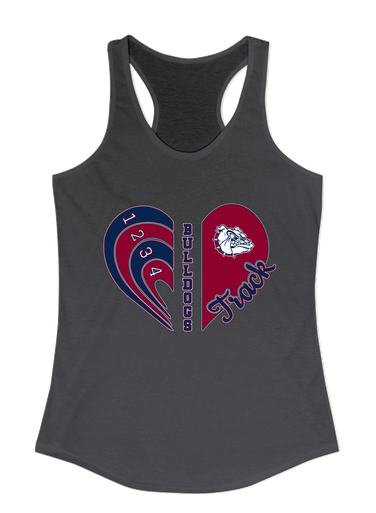 Sierra Linda Bulldogs Heart Track Women's Tank Top