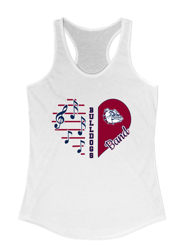 Sierra Linda Bulldogs Heart Band Women's Tank Top