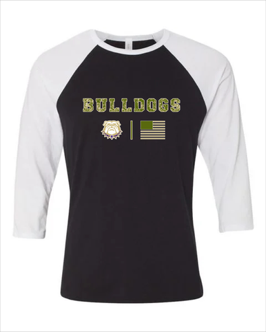 Marianna Bulldogs Camo Flag Men's Baseball T-Shirt