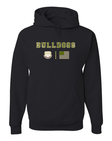 Marianna Bulldogs Camo Flag Men's Premium Hoodie