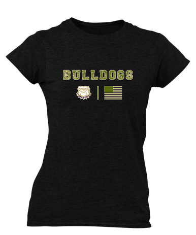 Marianna Bulldogs Camo Flag Women's SS T-Shirt