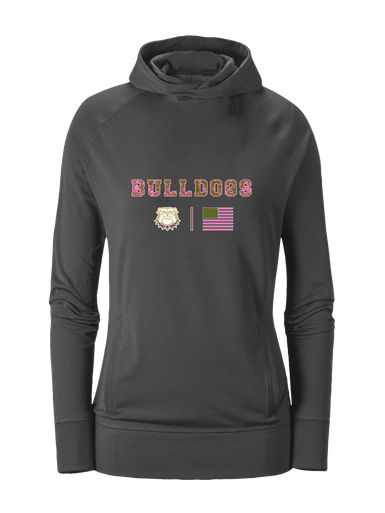 Marianna Bulldogs Pink Camo Flag Women's Hoodie