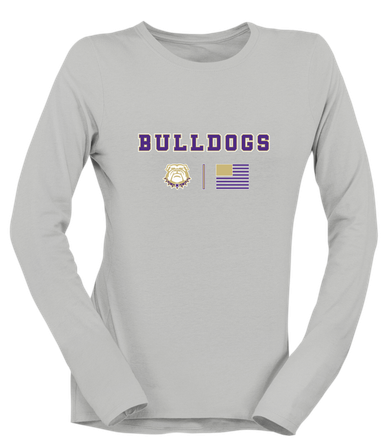 Marianna Bulldogs Team Colors Flag Women's Premium LS T-Shirt