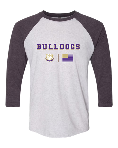 Marianna Bulldogs Team Colors Flag Men's Baseball T-Shirt