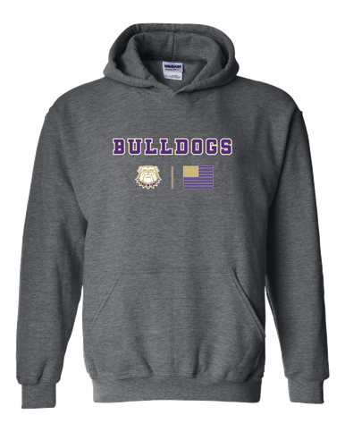 Marianna Bulldogs Team Colors Flag Men's Hoodie