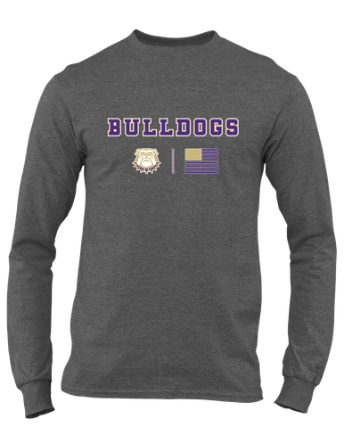 Marianna Bulldogs Team Colors Flag Men's LS T-Shirt
