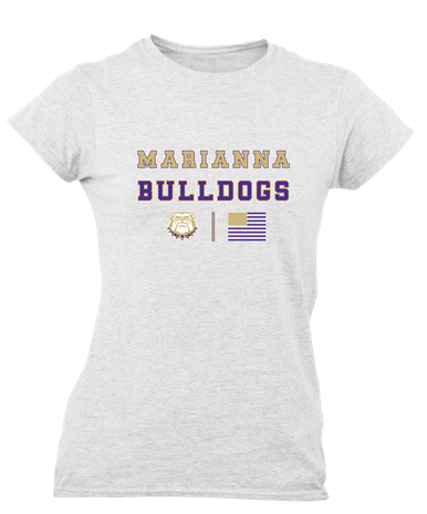 Marianna Bulldogs Spirit Flag Women's SS T-Shirt