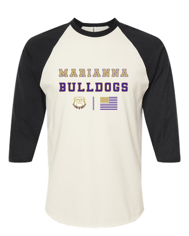 Marianna Bulldogs Spirit Flag Women's Baseball T-Shirt