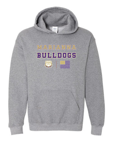 Marianna Bulldogs Spirit Flag Men's Hoodie