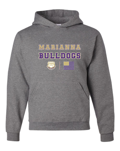 Marianna Bulldogs Spirit Flag Men's Premium Hoodie